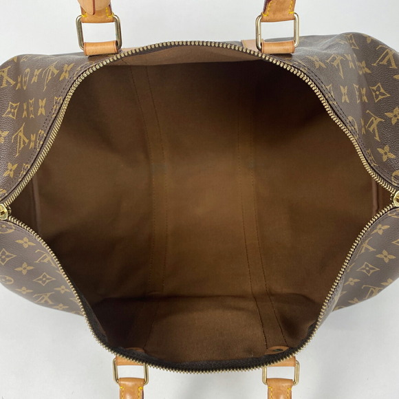 Louis Vuitton Keepall Handbag Travel Business Boston Bag Monogram Brown